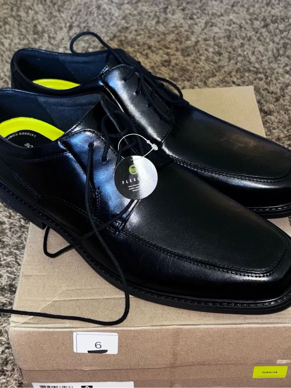 Bostonian Men's Ipswich Apron Black Leather Lace-Up Oxford Shoes Size 15 M